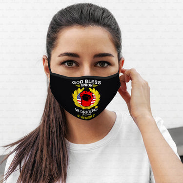 Personalized Dog Mask Gift Idea - God Bless Workers Union For Dog Lovers - Cloth Mask